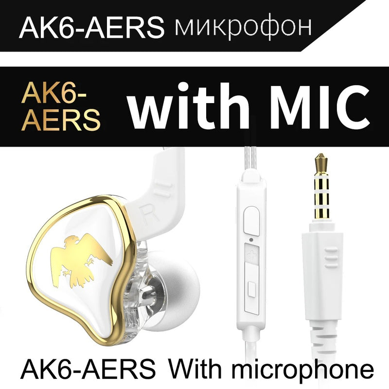 QKZ AK6 Fone com Microfone